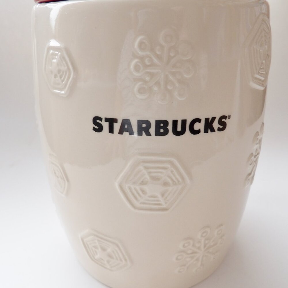 Starbucks 2011 Snowflake Holiday Canister Cookie Treat Jar with Sealed Lid - Picture 4 of 11